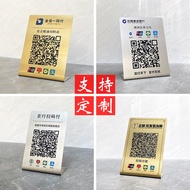 Customized Ordering Table Number Plate Desktop Number Plate Stainless Steel QR Code Display Plate Ca