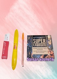 COD Realpict - Paket Makeup Maybelline 1Set 4in1 / Paket Kecantikan Wanita Murah - Bedak 2in1 Super 