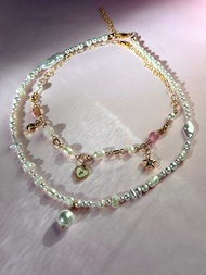 Pearly glory necklace สร้อยสองเลเยอร์ pearly glory