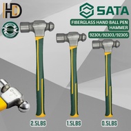 SATA Fiberglass Handle Ball Pein Hammer / 92301 + 92303 + 92305 / 0.5LBS & 1.5LBS & 2.5LBS / LIFETIM