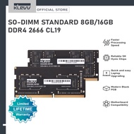 KLEVV Performance Memory - 8GB/16GB DDR4 2666XMP CL19 SODIMM (Laptop)