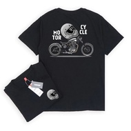 T-shirt Motor Cycle Helm2 debe Short Sleeve Print Quality Unisex Clothes