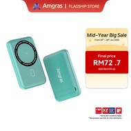 Amgras PowerMeta 10K Wireless Powerbank Fast Charging WIth Foldable Phone Stand Super Magnetic (22.5