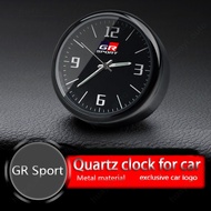 Toyota Gr Sport Luminous Mini Car Quartz Clock Instrument Panel  Air Outlet  Any Sticker for Hilux Innova Corolla Cross Rush Calya Yaris Vios Avanza Raize Car Accessories