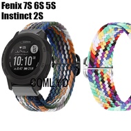 Watchband for Garmin Fenix 7S 6S Pro Solar instinct 2S Band Strap Nylon Belt