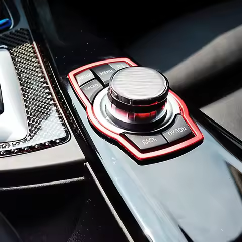 Car Interior Multimedia Buttons Cover Molding Trim For BMW 1 3 5 7 Series 3GT/5GT/X3/X5
