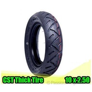 CST 4 Ply 10x2.5 inch Outer Tire for Dualtron/SW3/P2/SW2/INOKIM CST轮胎10x2.5电动滑板车外胎Tayar Luar CST 10x