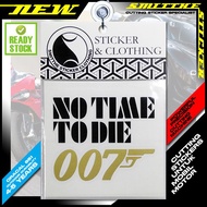 Sticker 007 No Time To Die Logo James Bond Cutting Sticker Car Motorcycle Accessories