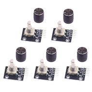 5pcs 360 Degree Rotary Encoder Module KY-040 Brick Sensor Development Board with Push Button for Ard