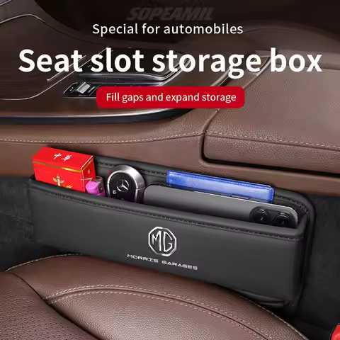 Car Seat Gap Slot Organizer Seat Crevice Storage Box For MG ZS HS ES5 MG4 EV Electric S5 EV MG3 MG5 