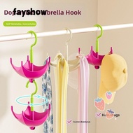 FAYSHOWSG Hooks, Rotatable Multifunctional Hat Storage Hook, Dopamine Umbrella Shape Hanging Rack Ho