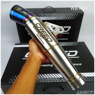 ✽Creed exhaust muffler 51mm inlet canister only, type pipe creed, daeng sai4 pipe