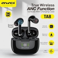 AWEI - TA8 藍牙耳機 無線耳機 ANC主動降噪 高端雙耳入耳式運動 耳機 超長續航