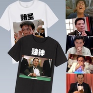 Brother Four Party Playing Cards Zhou Runfa Bet T-Shirt Betting Surrender Half Text Short Sleeve 25.