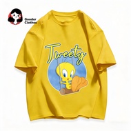 Ready Stock T Shirt Perempuan Tweety Bird Print 100% Cotton Round Neck Short Sleeve Premium Tshirt