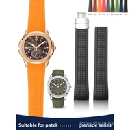 21mm Silicone Watch Strap Compatible with AQUANAUT 5164/5167 Series, PP Folding Buckle Replacement B
