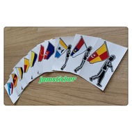 Sticker Bendera Negeri Pas Kelantan Terengganu Gaza Orang Pegang bendera Negeri(sticker cutting ✅ bu