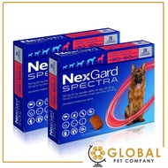 HSA LICENSE Nexgard Spectra Chews for Dogs 30-60 kg (66-132 lbs) - Exp 02/25 - Red 6 Chews