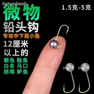 -Slight Object Super Small Lead Hook Lure Root Fishing Hook Mini Soft Worm Hook 1.5g 2.5g 3.5g 5g Im
