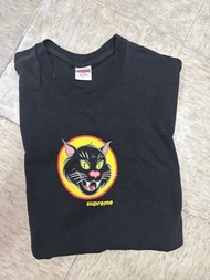Supreme 黑貓圖案T恤