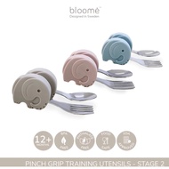Bloome Pinch Grip Training Utensils - Stage 2 | Blw Baby Cutlery