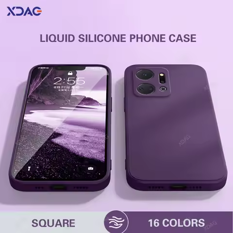 Phone Case for Honor X7a 6.75' RKY-LX1 RKY-LX2 RKY-LX3 High Quality Liquid Silicone Soft Simple Mobi