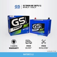 NS70 | NS70L | 75D26R | 75D26L | GS Tough MF | MFX-80L | MFX-80R | 75 AH Car Battery For Proton Exor