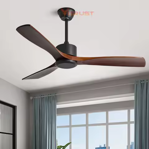 Wood Ceiling Fan without Lamp 36inch 60inch Wooden DC Ceiling Fan Ventilator Living Room Dining Bed