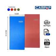 Campap Long Oblong Hard Cover 2 Columns Foolscap Half F4 Book /Buku Log Kulit Tebal Notebook Hardcov