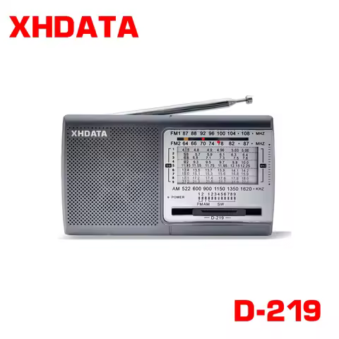XHDATA D219 Portable Radio AM FM MW Shortwave Receiver Pocket Radio High Sensitivity Multi Band Radi