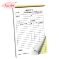 KANGN Invoice Receipt Book, Tear- 2-Part Forms Duplicate Invoice Book, Portable Top-Bound Lightweigh