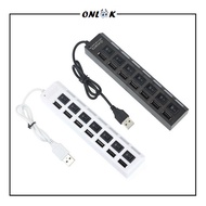 USB HUB 7 Port ON/OFF | Usb Hub 7Port Output High Speed 2.0 LED | USB Cable Connection for Mouse Lap