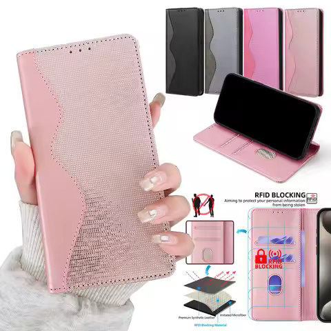 Fashion Ladies Flip Leather Book Case For Vivo Y33S Y33 Y32 Y31 Y27 Y27S Y21S Y20 Y17S Y17 Protectiv