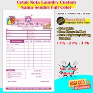 nota laundry custom nama nota laundry 2 rangkap nota laundry 3 rangkap nota laundry 2 ply