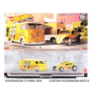 HOT WHEELS Premium 2 packs Volkwagen T1 panel bus Custom Volkswagen Beetle ลิขสิทธิ์แท้100%