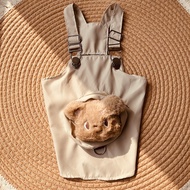 Spring Summer French Bulldog Bulldog Clothes Pomeranian Cute Bear Backpack Shoulder Strap Vest Sweat