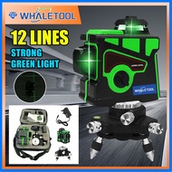 12 Lines 3D Laser Level Self-Leveling 360 Horizontal Vertical Cross Green  Rotary Laser Level Horizo