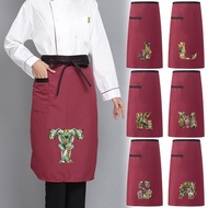 Half Apron Short For Cooking Cafeteria Restaurants Korean Style Half-Length