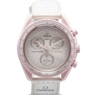 歐米茄 x Swatch MoonSwatch MISSION TO VENUS 手錶 SO33P100 石英 白色錶盤 陶瓷 尼龍 女士腕錶