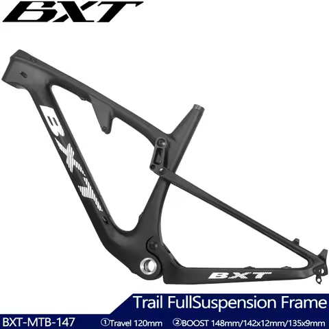 BXT 29er MTB Full Suspension Carbon Frame T1000 Trail Bicycle Frames Disc Brake Carbon Suspension Fr