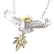 TADY&KING 老鷹 Ganja 全金鍊項鍊，SV925 銀，18K 銀，42.8 克，男士款