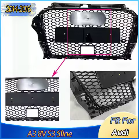 Modification Medium Net For Audi A3 8V S3 Sline 2014 2015 2016 Suitable Air Intake Grille Guard Prot