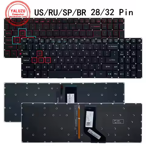 US/RU/SP/BR Laptop Keyboard For ACER VX5-793 VX5-591G VX15 VN7-593 G3-571 G3-572 G3-573 G9-591 PH315