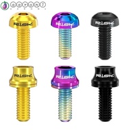 AARON1 2pcs Bicycle Water Bottle Cage Bolts, Fixing Bolts Titanium Alloy Bike Bottle Holder Screw, Screw M5 X12mm RISK Bicycle Water Bottle Fixed Screws Folding