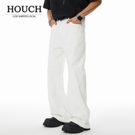 HOUCH COD Men Wide Leg White Jeans - White Seluar Jeans Panjang Kaki Lebar Lelaki Menswear Pants