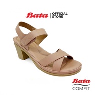 Bata บาจา รองเท้าส้นสูง 2 นิ้ว แบบรัดส้น รองเท้าแฟชั่น รองเท้านุ่ม รองเท้าใส่สบาย รองเท้าทำงาน สำหรับผู้หญิง สีชมพู รหัส 7615913