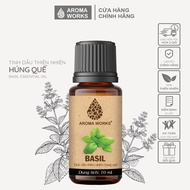 Tinh Dầu Húng Quế Xông Phòng Khử Mùi Giảm Mệt Mỏi Giải Cảm Massage Cơ thể Aroma Works Basil