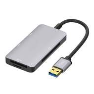 Hab Stesen Dok Komputer Riba USB3.0 HUB dengan Pembaca Kad TF SD CF 4.6