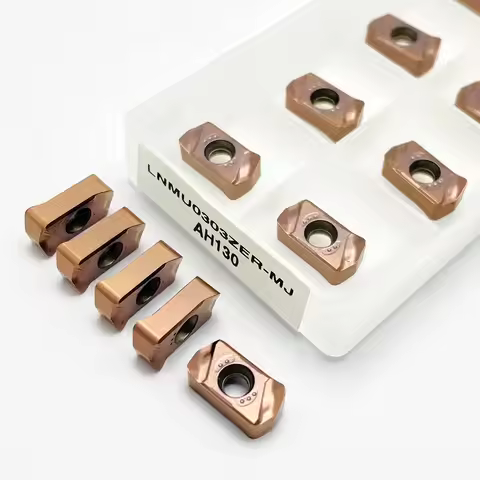 LNMU0303ZER MJ AH130/AH725 10PCS LNMU0303 Turning Blade Cemented Carbide Double Sided Rapid Feed Cut