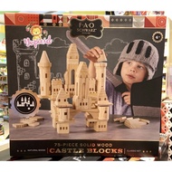 Fal schwarz solid wood build castle wooden blocks 150pc